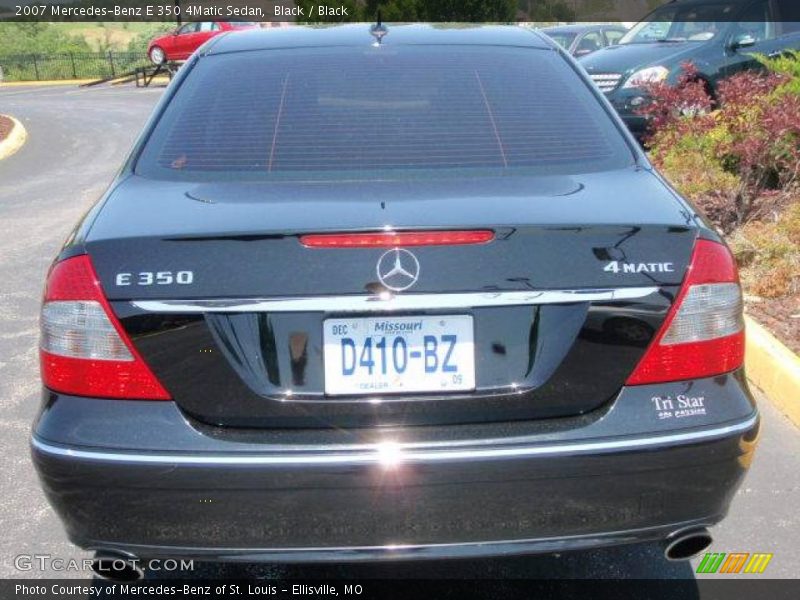 Black / Black 2007 Mercedes-Benz E 350 4Matic Sedan
