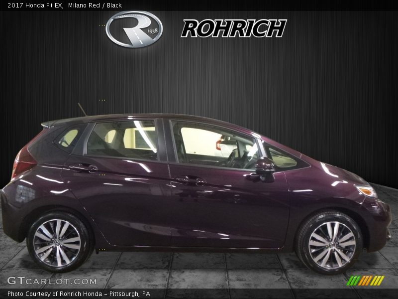 Milano Red / Black 2017 Honda Fit EX