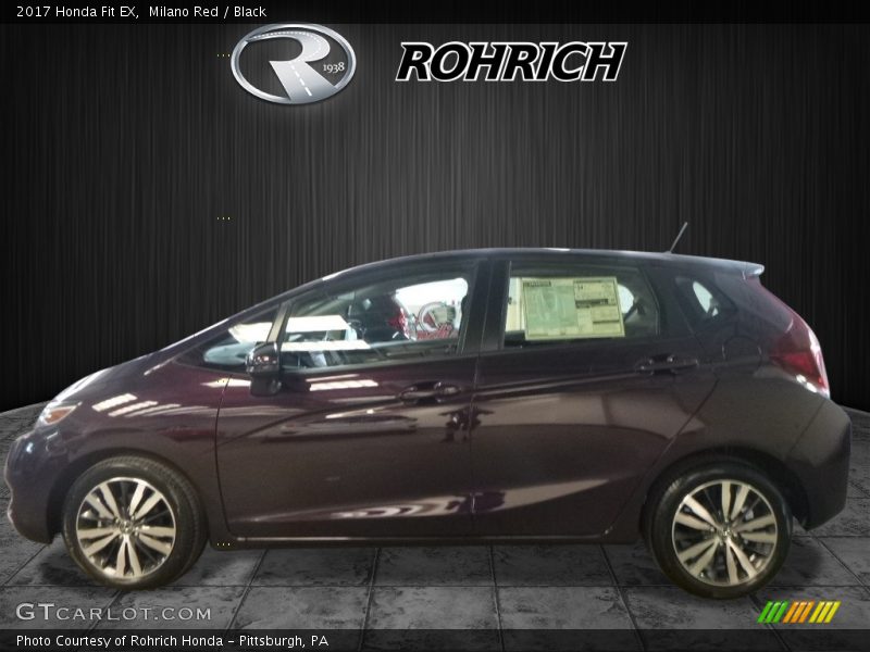 Milano Red / Black 2017 Honda Fit EX