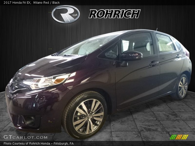 Milano Red / Black 2017 Honda Fit EX