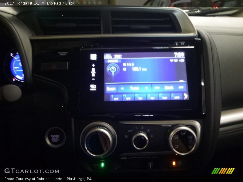 Milano Red / Black 2017 Honda Fit EX