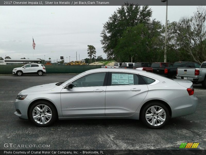 Silver Ice Metallic / Jet Black/Dark Titanium 2017 Chevrolet Impala LS