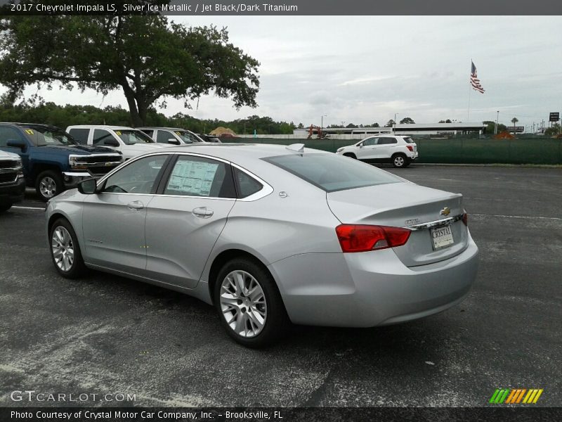 Silver Ice Metallic / Jet Black/Dark Titanium 2017 Chevrolet Impala LS