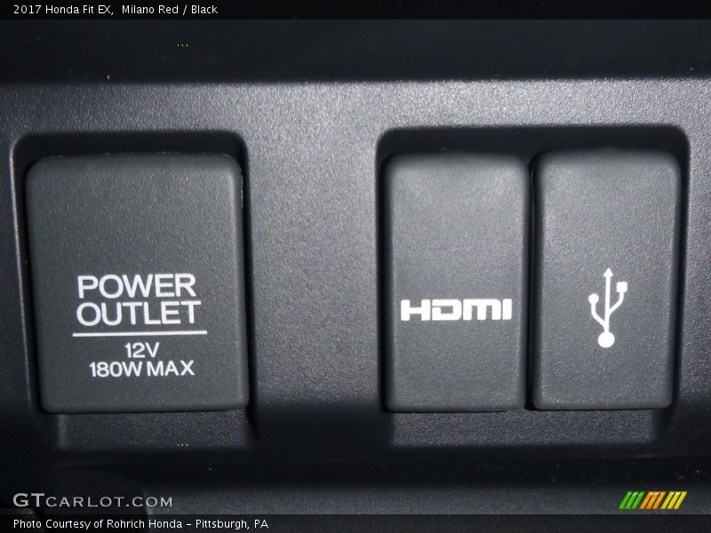 Milano Red / Black 2017 Honda Fit EX