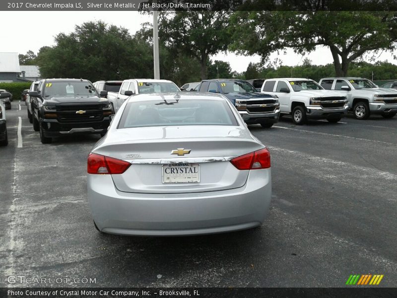 Silver Ice Metallic / Jet Black/Dark Titanium 2017 Chevrolet Impala LS