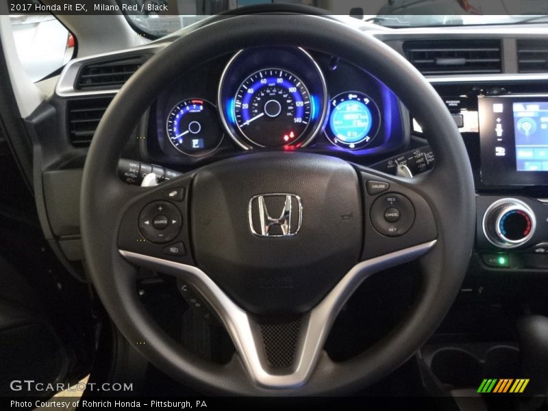 Milano Red / Black 2017 Honda Fit EX