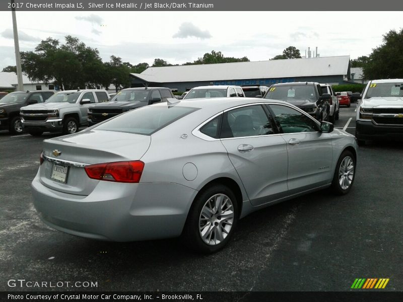 Silver Ice Metallic / Jet Black/Dark Titanium 2017 Chevrolet Impala LS