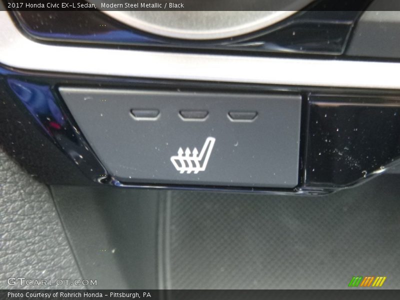 Modern Steel Metallic / Black 2017 Honda Civic EX-L Sedan