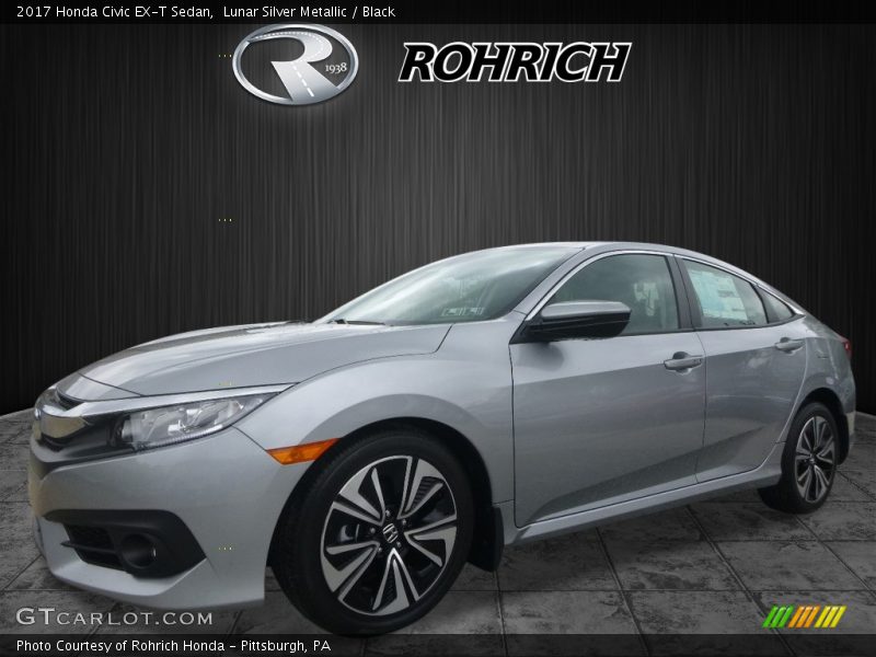 Lunar Silver Metallic / Black 2017 Honda Civic EX-T Sedan