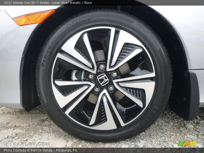 Lunar Silver Metallic / Black 2017 Honda Civic EX-T Sedan