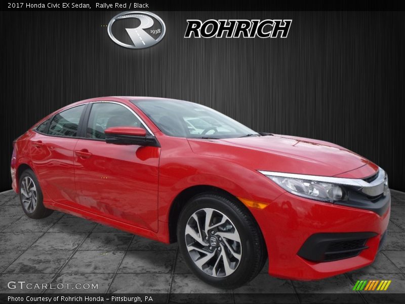 Rallye Red / Black 2017 Honda Civic EX Sedan