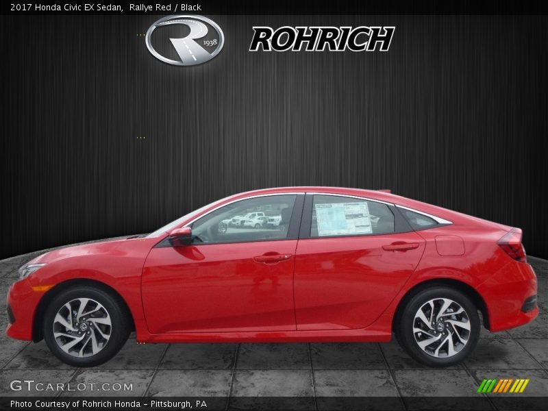 Rallye Red / Black 2017 Honda Civic EX Sedan