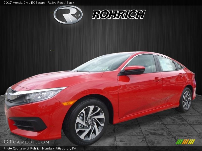 Rallye Red / Black 2017 Honda Civic EX Sedan