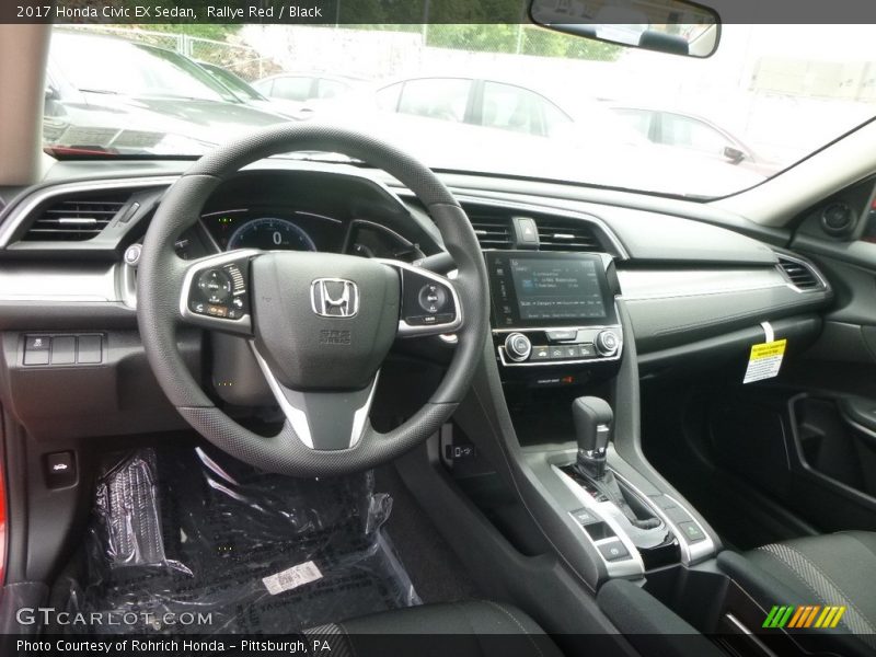 Rallye Red / Black 2017 Honda Civic EX Sedan