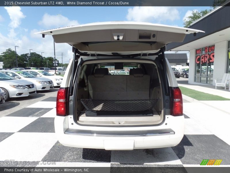 White Diamond Tricoat / Cocoa/Dune 2015 Chevrolet Suburban LTZ 4WD