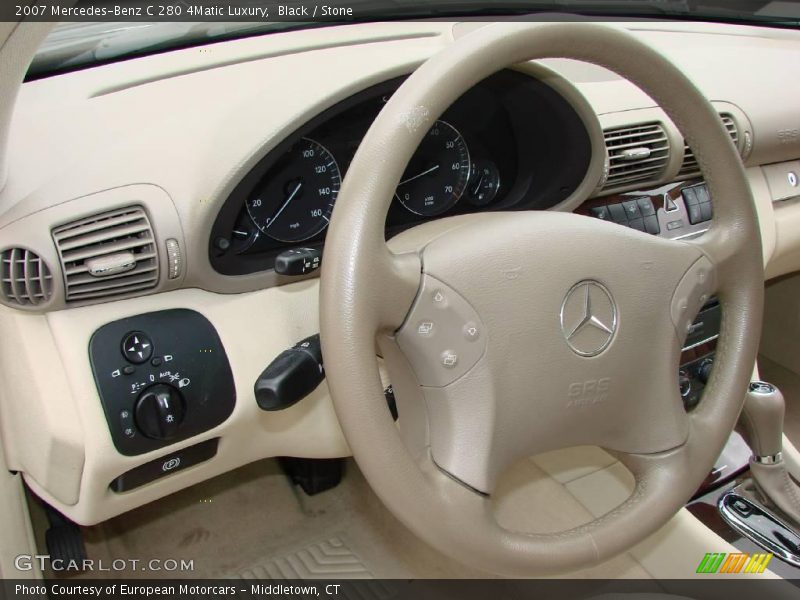 Black / Stone 2007 Mercedes-Benz C 280 4Matic Luxury