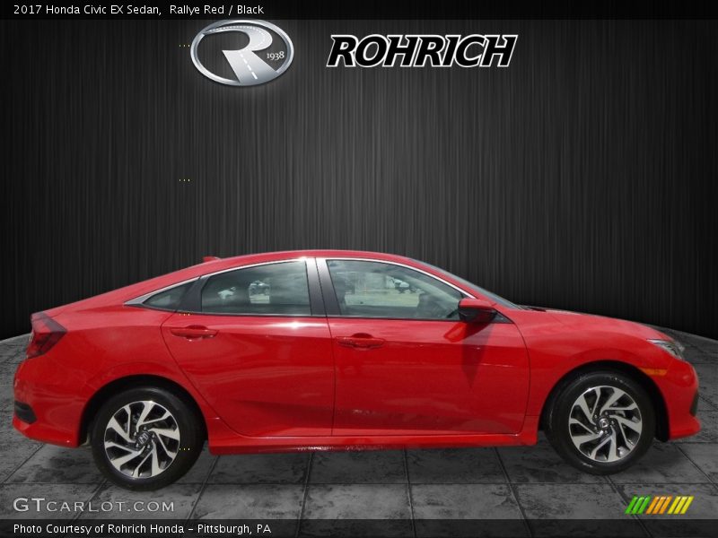 Rallye Red / Black 2017 Honda Civic EX Sedan