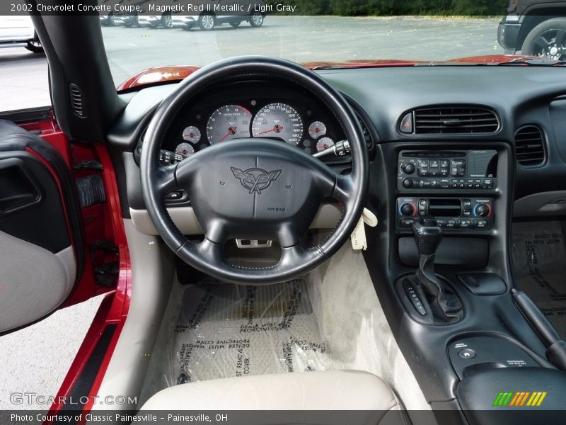 Magnetic Red II Metallic / Light Gray 2002 Chevrolet Corvette Coupe