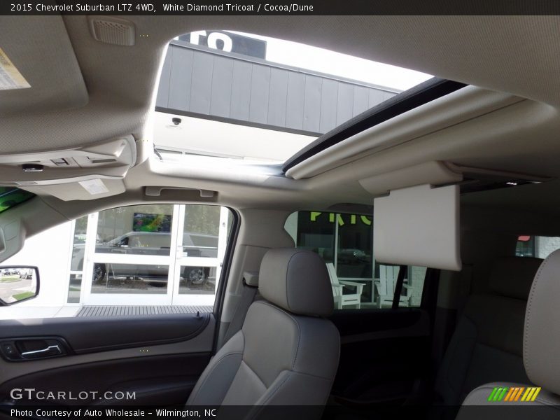 White Diamond Tricoat / Cocoa/Dune 2015 Chevrolet Suburban LTZ 4WD
