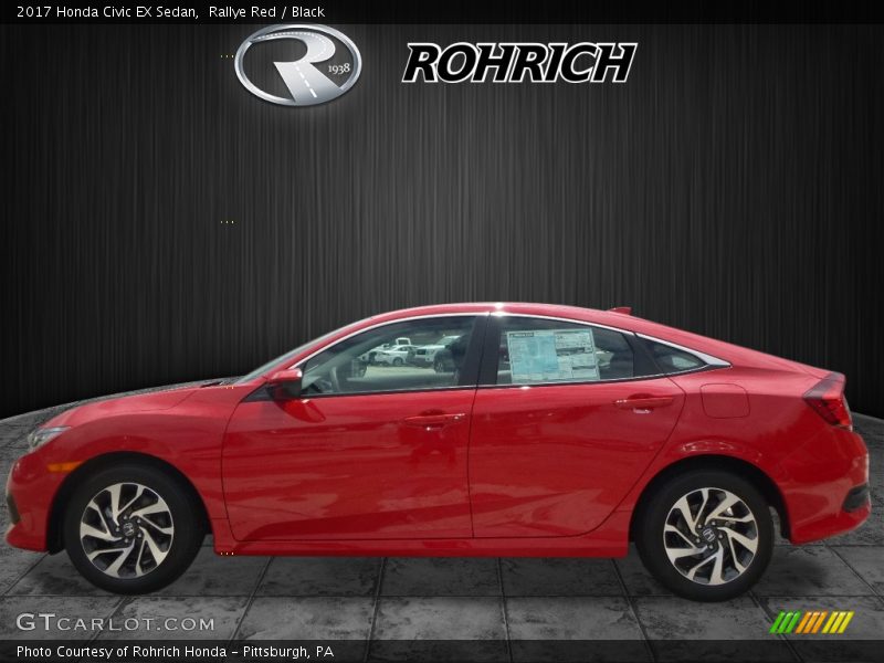 Rallye Red / Black 2017 Honda Civic EX Sedan