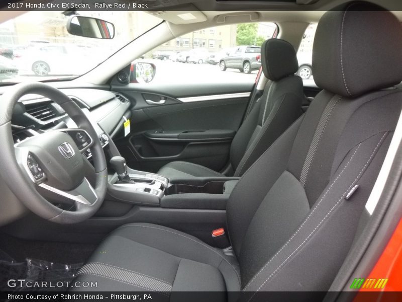 Rallye Red / Black 2017 Honda Civic EX Sedan
