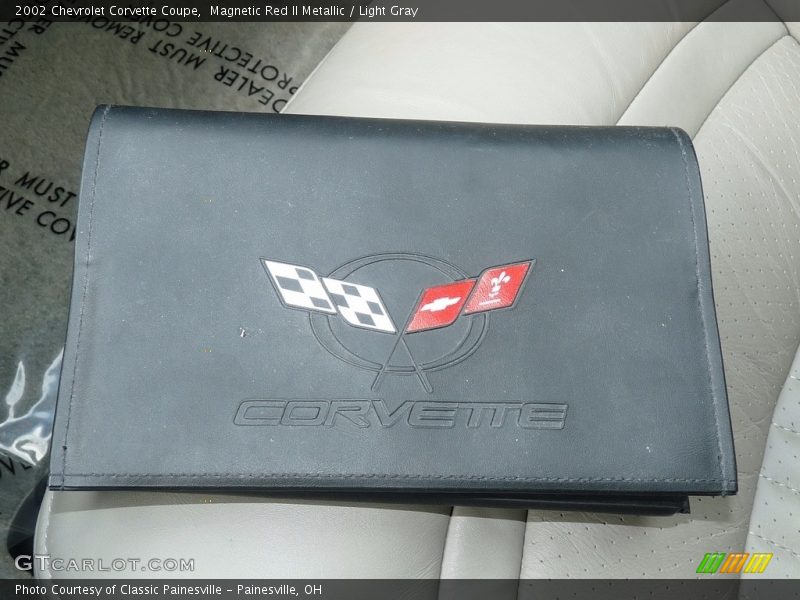 Magnetic Red II Metallic / Light Gray 2002 Chevrolet Corvette Coupe