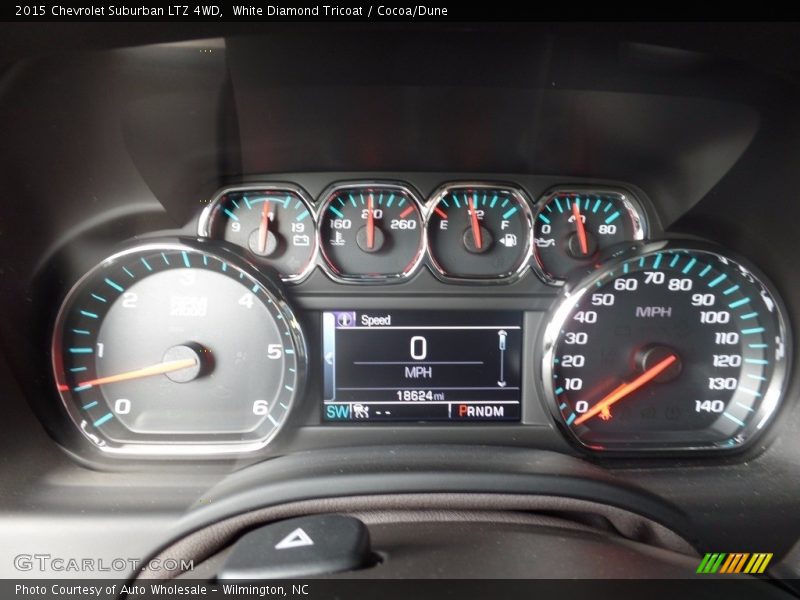 White Diamond Tricoat / Cocoa/Dune 2015 Chevrolet Suburban LTZ 4WD