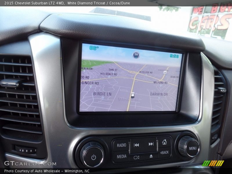 White Diamond Tricoat / Cocoa/Dune 2015 Chevrolet Suburban LTZ 4WD