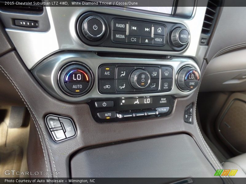 White Diamond Tricoat / Cocoa/Dune 2015 Chevrolet Suburban LTZ 4WD