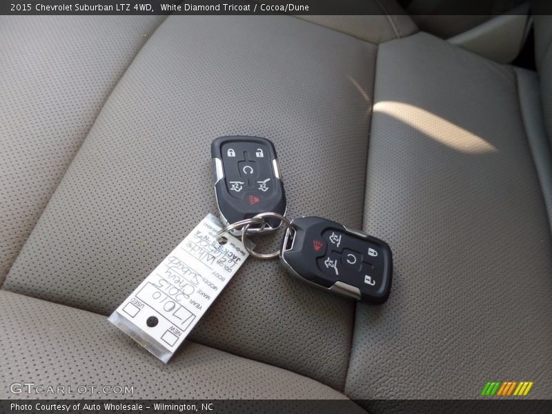 White Diamond Tricoat / Cocoa/Dune 2015 Chevrolet Suburban LTZ 4WD