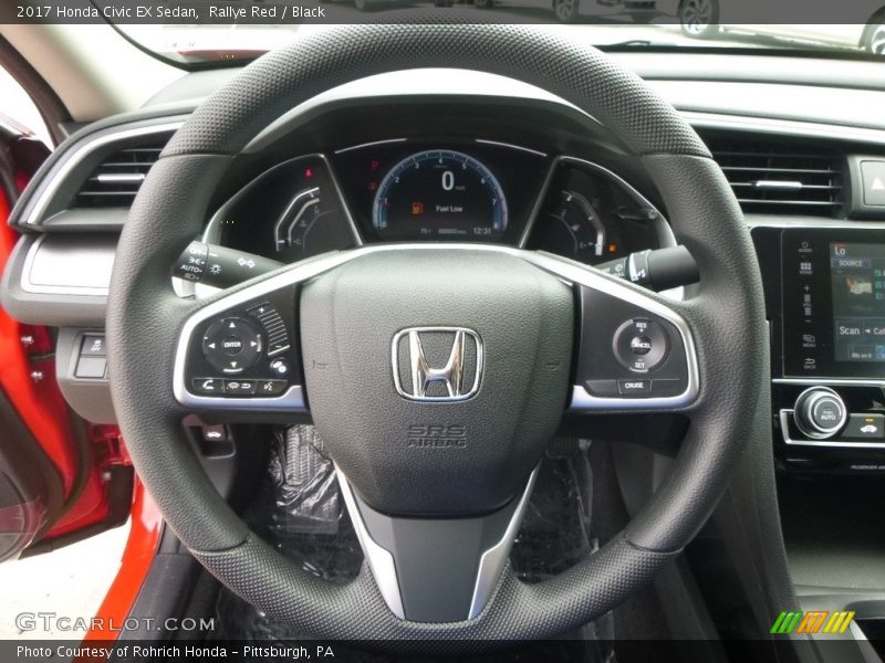 Rallye Red / Black 2017 Honda Civic EX Sedan