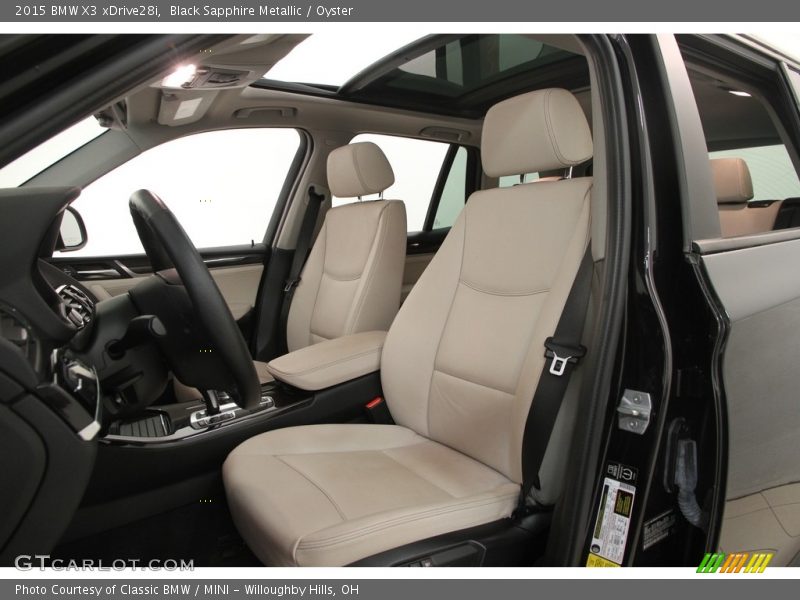 Black Sapphire Metallic / Oyster 2015 BMW X3 xDrive28i