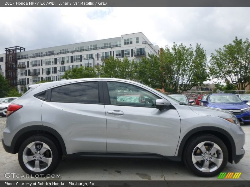 Lunar Silver Metallic / Gray 2017 Honda HR-V EX AWD