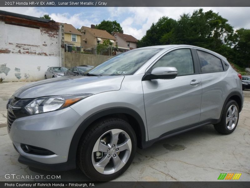 Lunar Silver Metallic / Gray 2017 Honda HR-V EX AWD