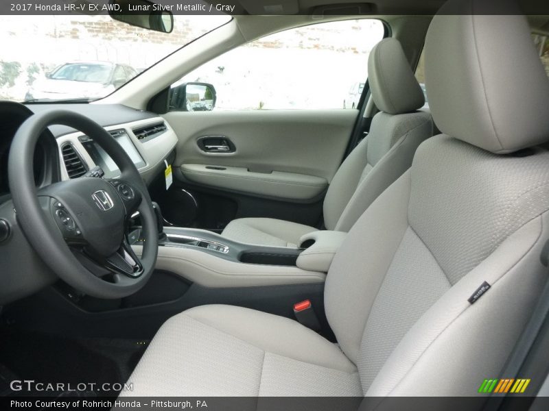 Lunar Silver Metallic / Gray 2017 Honda HR-V EX AWD