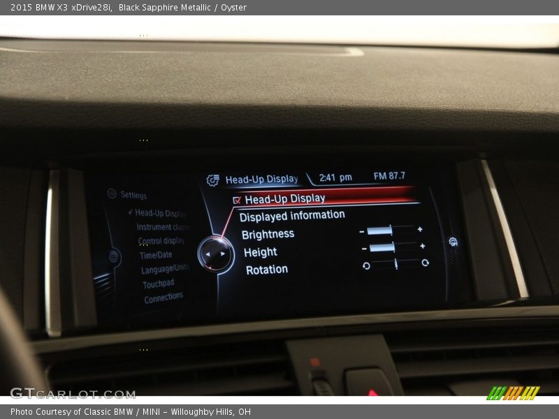 Black Sapphire Metallic / Oyster 2015 BMW X3 xDrive28i