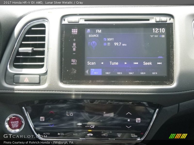 Lunar Silver Metallic / Gray 2017 Honda HR-V EX AWD