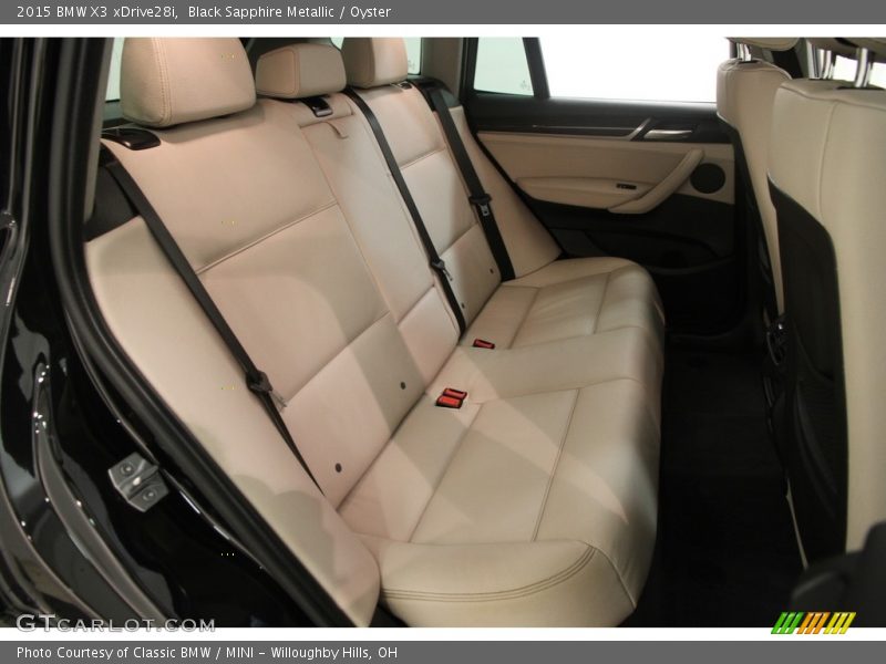 Black Sapphire Metallic / Oyster 2015 BMW X3 xDrive28i