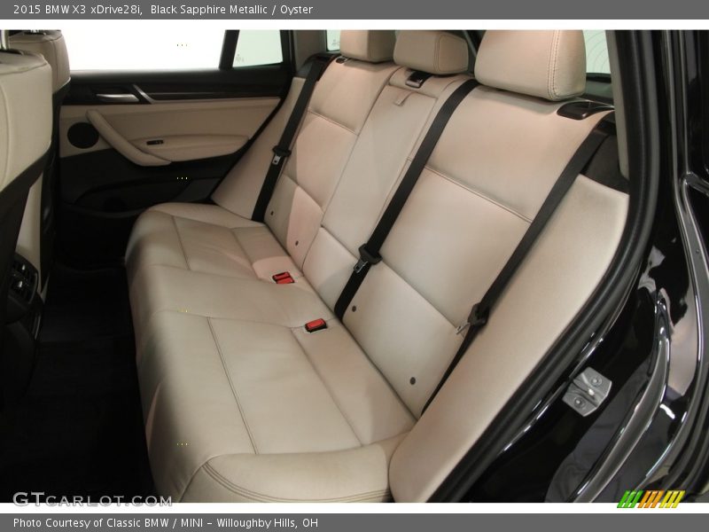 Black Sapphire Metallic / Oyster 2015 BMW X3 xDrive28i