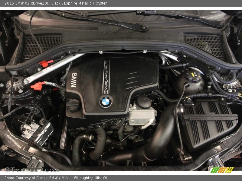Black Sapphire Metallic / Oyster 2015 BMW X3 xDrive28i