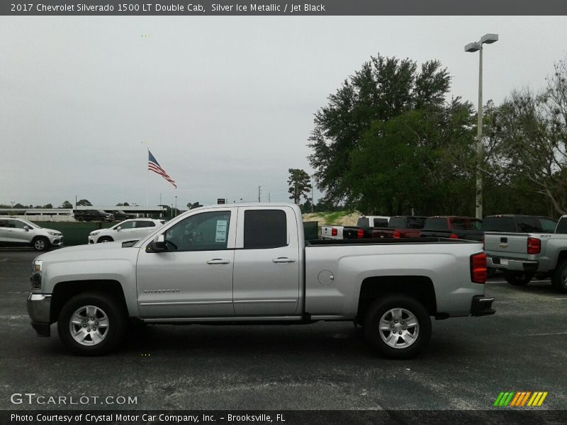 Silver Ice Metallic / Jet Black 2017 Chevrolet Silverado 1500 LT Double Cab