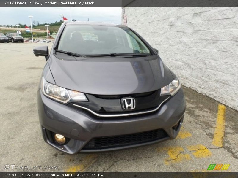 Modern Steel Metallic / Black 2017 Honda Fit EX-L