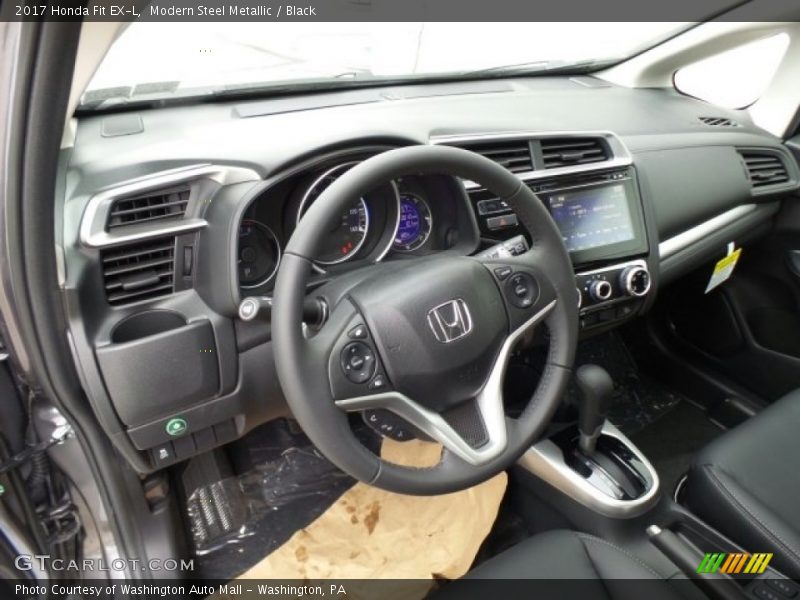 Modern Steel Metallic / Black 2017 Honda Fit EX-L