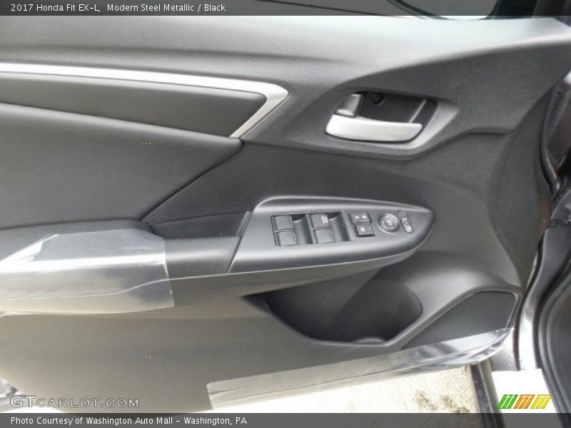 Modern Steel Metallic / Black 2017 Honda Fit EX-L