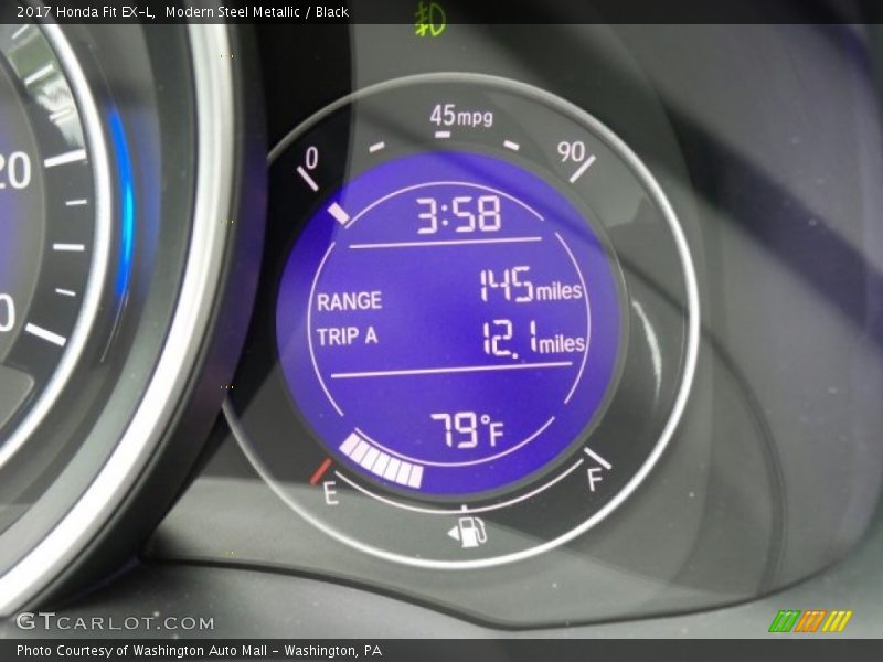 Modern Steel Metallic / Black 2017 Honda Fit EX-L