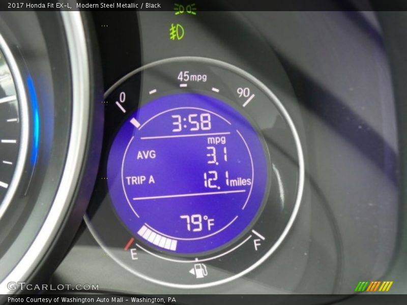 Modern Steel Metallic / Black 2017 Honda Fit EX-L