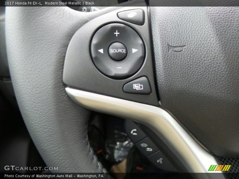Modern Steel Metallic / Black 2017 Honda Fit EX-L
