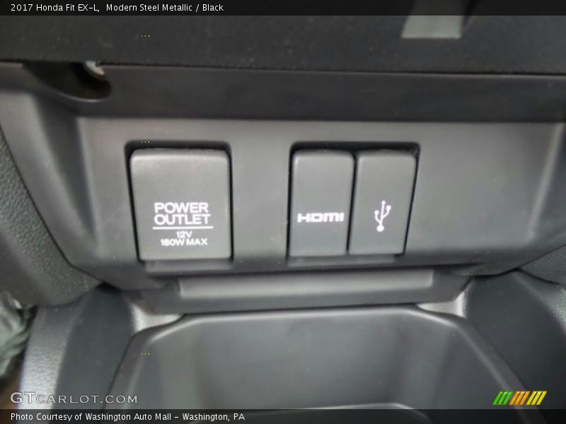 Modern Steel Metallic / Black 2017 Honda Fit EX-L