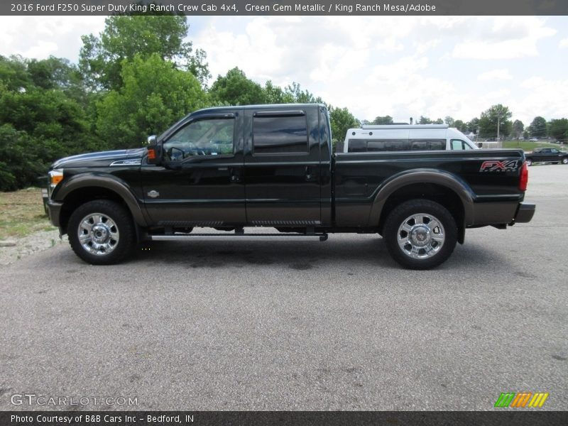 Green Gem Metallic / King Ranch Mesa/Adobe 2016 Ford F250 Super Duty King Ranch Crew Cab 4x4