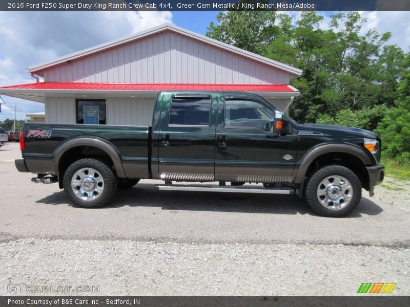 Green Gem Metallic / King Ranch Mesa/Adobe 2016 Ford F250 Super Duty King Ranch Crew Cab 4x4